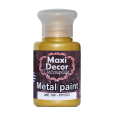 Ακρυλικό Μεταλλικό Χρώμα 60ml Maxi Decor  Χρυσό ΜE104_ME104060